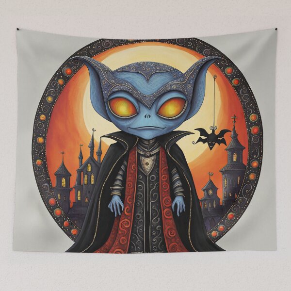 Item preview,  Alien dressed as a Dracula for Halloween designed and sold by Colin Bentham.