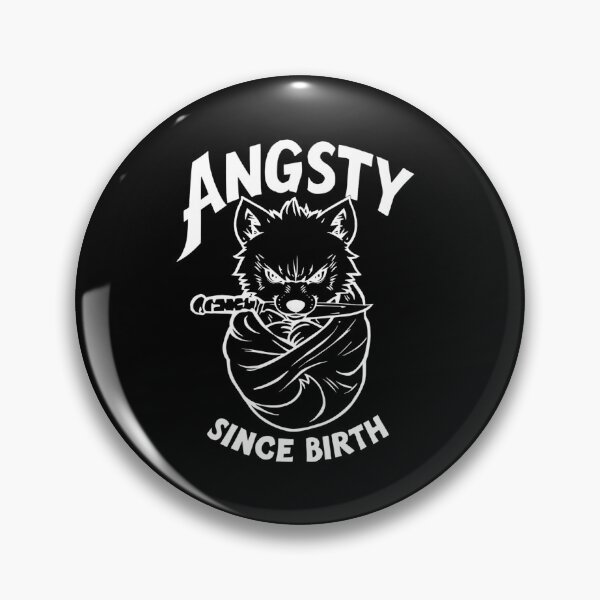 Item preview, baby wolf "angsty since birth" designed and sold by PunkdUpPrints.