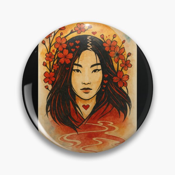 Item preview, The woman and the cherry flowers #5 designed and sold by Helios Be. Lavsh.
