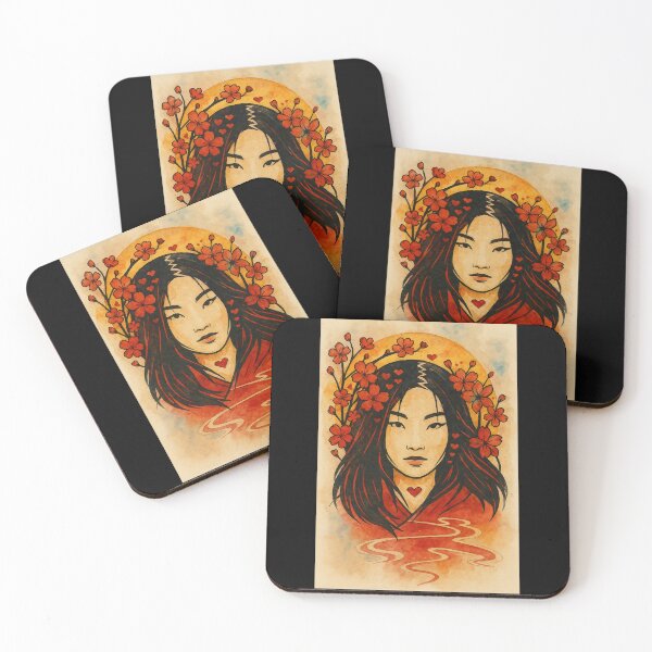 Item preview, The woman and the cherry flowers #5 designed and sold by Helios Be. Lavsh.