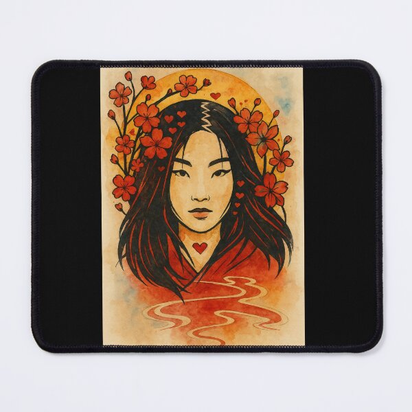 Item preview, The woman and the cherry flowers #5 designed and sold by Helios Be. Lavsh.