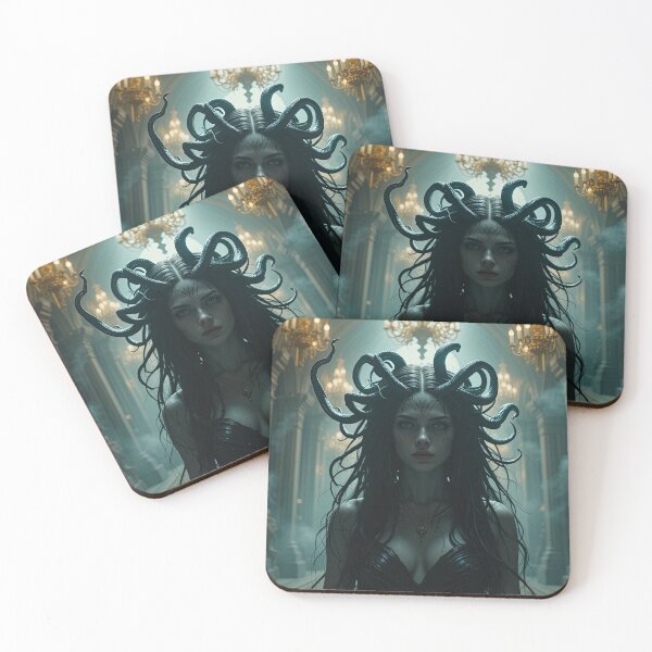 Item preview, Medusa in Gothic Hall – Dark Fantasy Art for Phone Cases, Stickers & T-Shirts designed and sold by PrintGood.