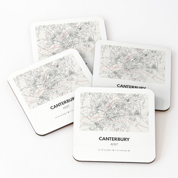 Item preview, Canterbury, Kent Map Art Poster  designed and sold by Bad-Bronko.