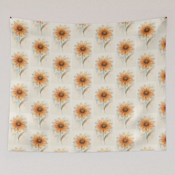Item preview, Watercolour daisy designed and sold by Loavesofcats.