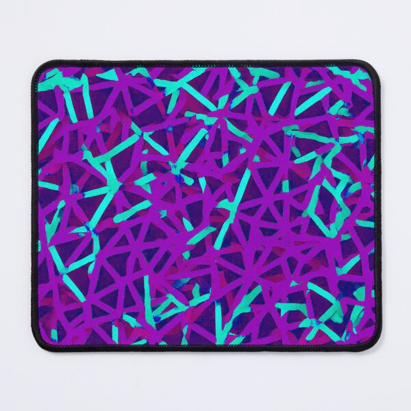 Item preview, Neon Purple and Cyan Geometric Chaos Pattern designed and sold by SassyArtistry.