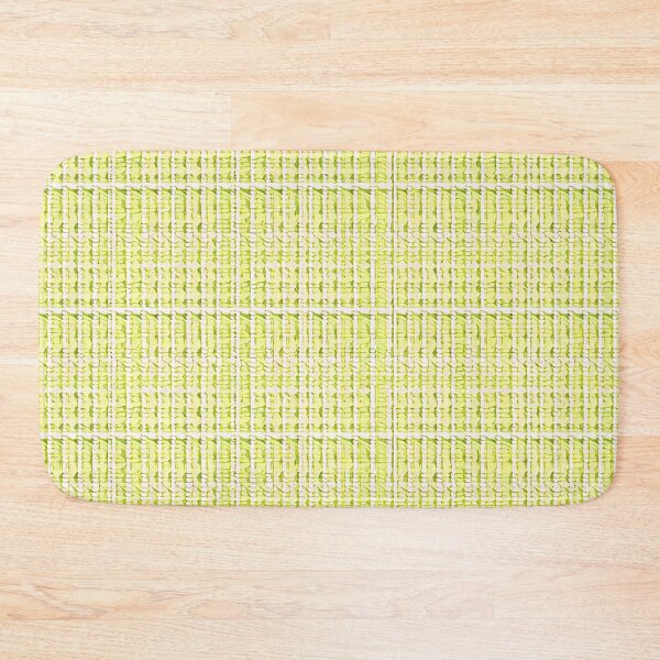 Item preview, Bright Yellow Woven Textile Grid Pattern designed and sold by SassyArtistry.