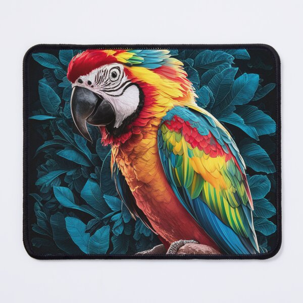 Item preview, Vibrant Parrot Black Background designed and sold by whitecat23.