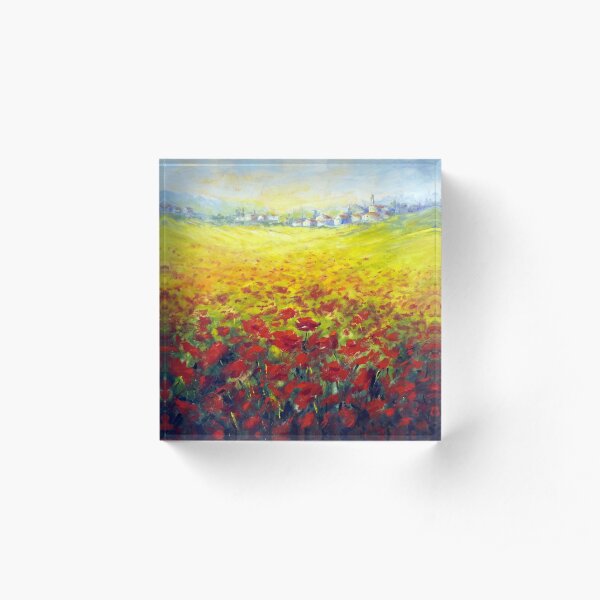 Tuscan field Acrylic Block