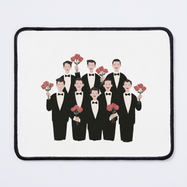 Item preview, Men in tuxedos holding flowers designed and sold by casualnature.