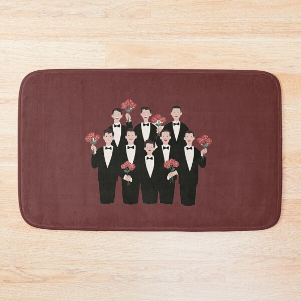 Item preview, Men in tuxedos holding flowers designed and sold by casualnature.