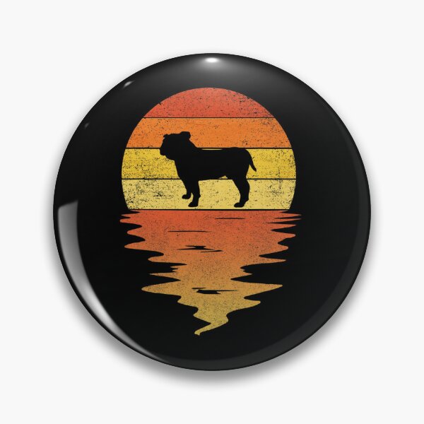 Item preview, Bulldog 	 70s vintage retro sunset Bulldog 		 designed and sold by tandapshaek5.