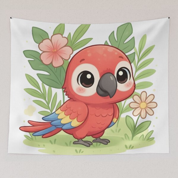 Item preview, Cute Tropical Kawaii Macaw designed and sold by SOFIKACR.