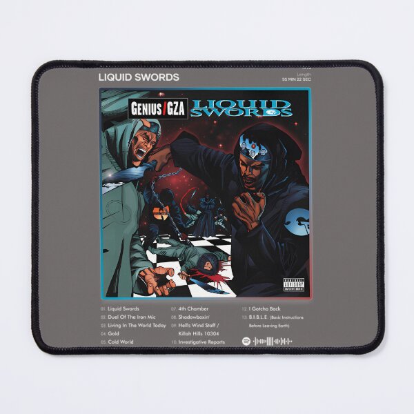Item preview, GZA---LIQUID-SWORDS-TRACKLIST-ALBUM-T-SHIRT designed and sold by Staruriosities.