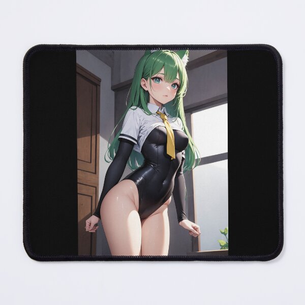 Item preview, Neko Catgirl in Crossover Uniform Leotard - Aesthetic Anime Bodysuit Fashion designed and sold by iloveanimechibi.