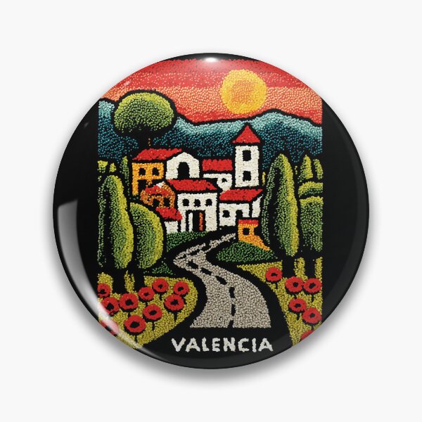 Item preview, Valencia Spain Countryside | Poppy Field Folk Art designed and sold by TuncGK.