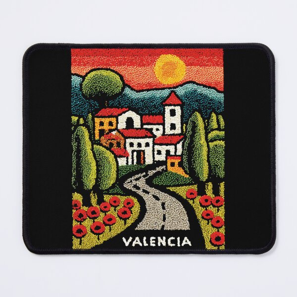 Item preview, Valencia Spain Countryside | Poppy Field Folk Art designed and sold by TuncGK.