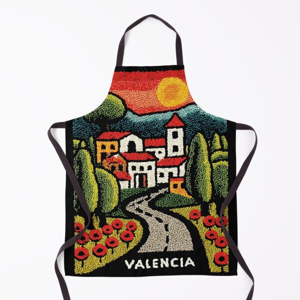 Item preview, Valencia Spain Countryside | Poppy Field Folk Art designed and sold by TuncGK.