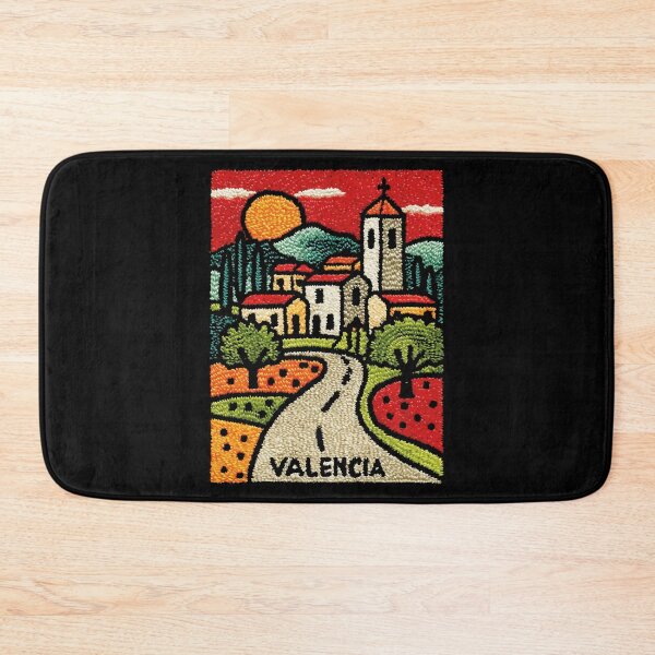 Item preview, Spanish Village Poster | Valencia Orange Grove Folk Art designed and sold by TuncGK.