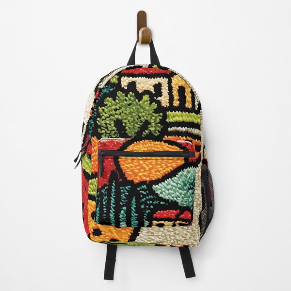 Item preview, Spanish Village Poster | Valencia Orange Grove Folk Art designed and sold by TuncGK.
