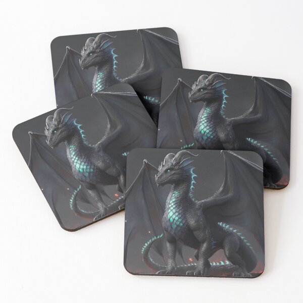 Item preview, Majestic Black Dragon – Fantasy Art Design designed and sold by Meiersbeste.