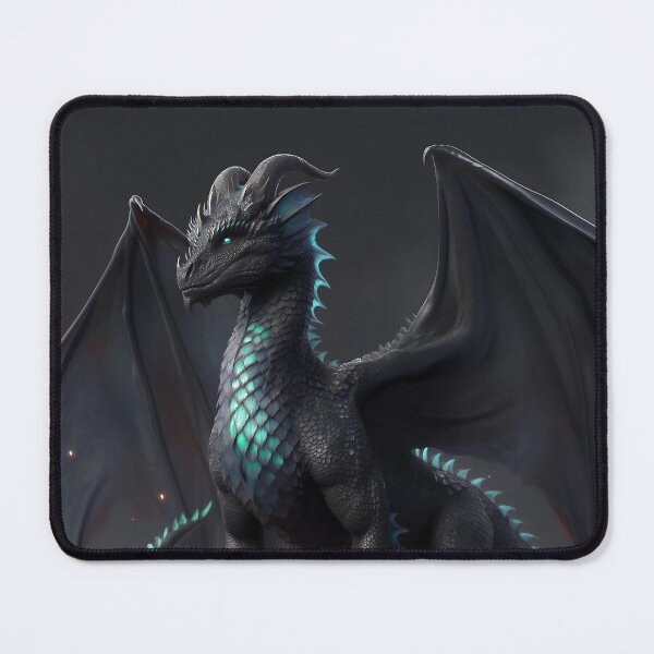 Item preview, Majestic Black Dragon – Fantasy Art Design designed and sold by Meiersbeste.