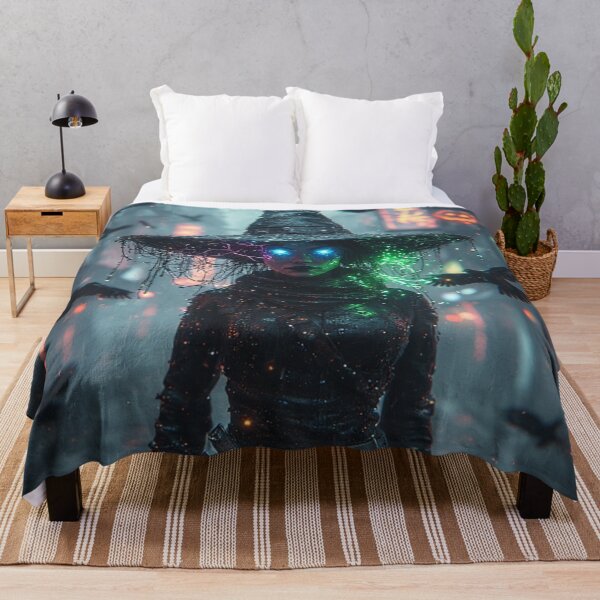 Item preview, Cyberpunk Witch's Holographic Hex: Futuristic Halloween Art designed and sold by Eden Underground Radio (Official Merch).