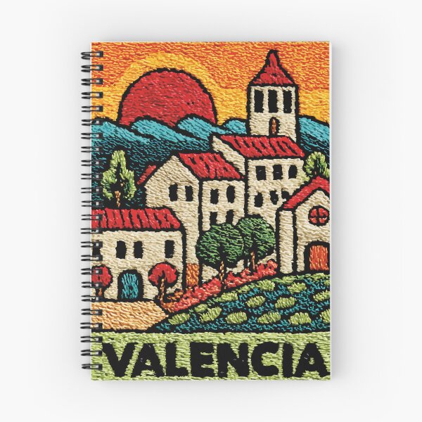 Item preview, Valencia Spain Coast | Mediterranean Village Folk Art designed and sold by TuncGK.