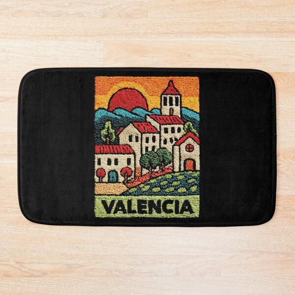 Item preview, Valencia Spain Coast | Mediterranean Village Folk Art designed and sold by TuncGK.