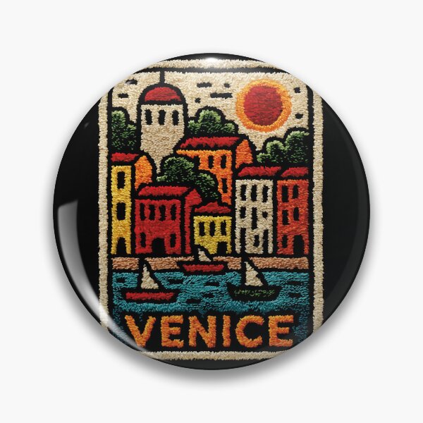 Item preview, Venice Italy Canal Poster | Romantic Gondola Folk Art designed and sold by TuncGK.