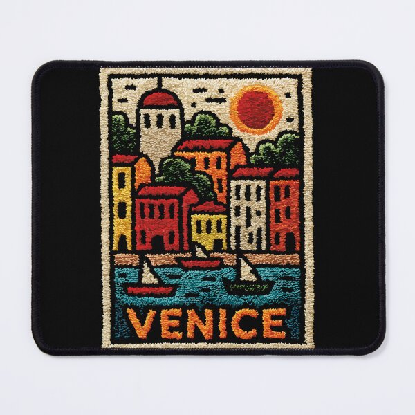 Item preview, Venice Italy Canal Poster | Romantic Gondola Folk Art designed and sold by TuncGK.