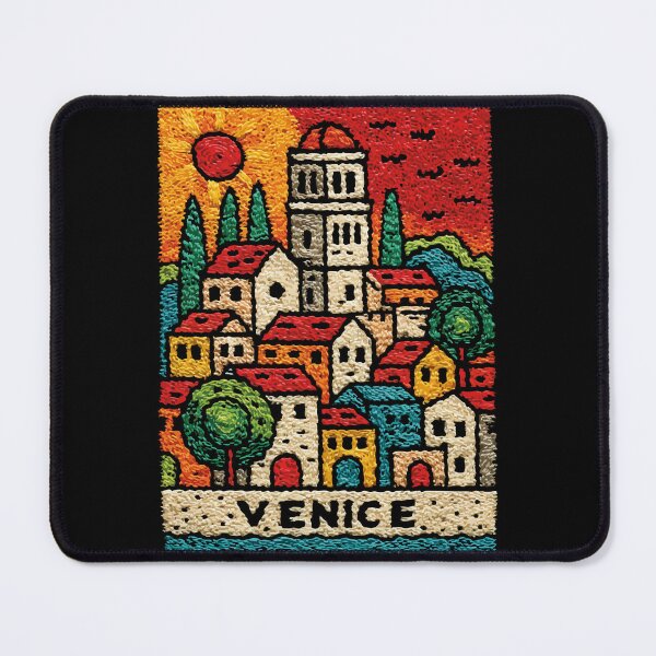 Item preview, Colorful Venice Poster | Italian Canal Folk Art designed and sold by TuncGK.
