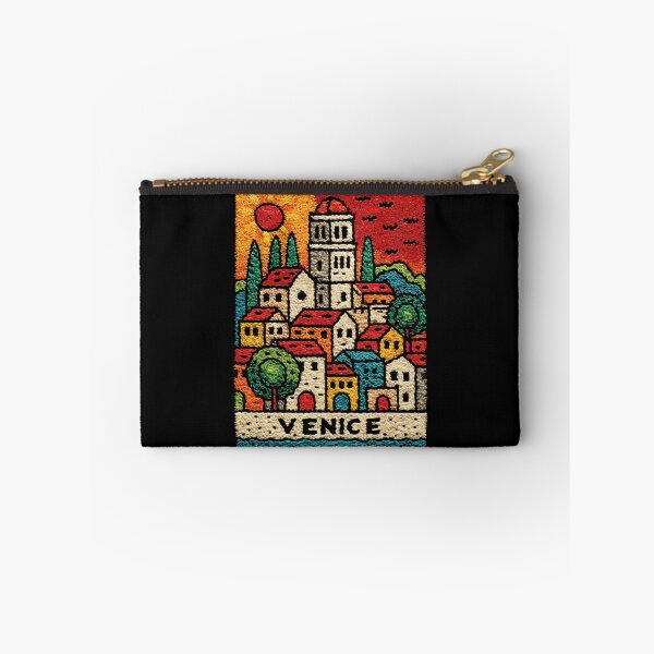 Item preview, Colorful Venice Poster | Italian Canal Folk Art designed and sold by TuncGK.
