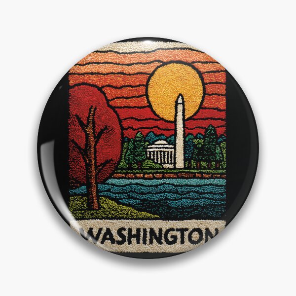 Item preview, Washington DC in Autumn | Capitol & Monument Folk Art designed and sold by TuncGK.