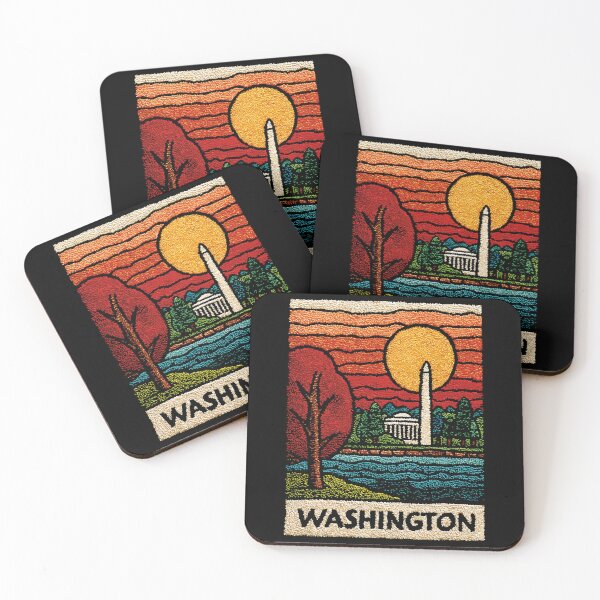 Item preview, Washington DC in Autumn | Capitol & Monument Folk Art designed and sold by TuncGK.