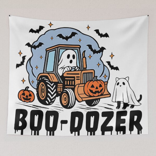 Item preview, Boo-Dozer Ghost Tractor Shirt – Funny Halloween Farm Tee designed and sold by Roxale.