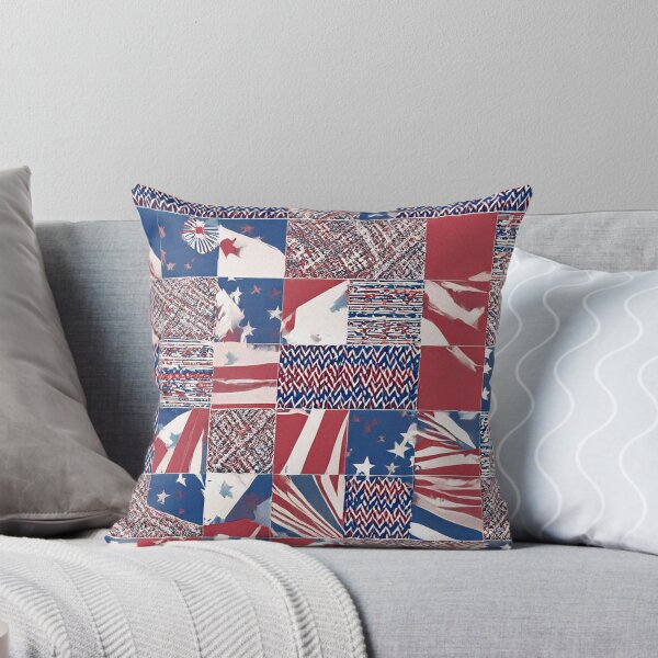 Item preview, Patriotic Patchwork Stars and Stripes Pattern designed and sold by SassyArtistry.