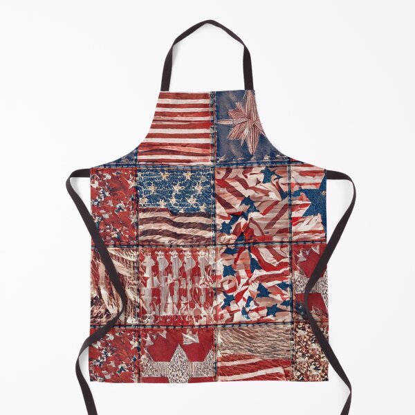 Item preview, Vintage Patriotic Quilt Stars and Stripes Patchwork designed and sold by SassyArtistry.