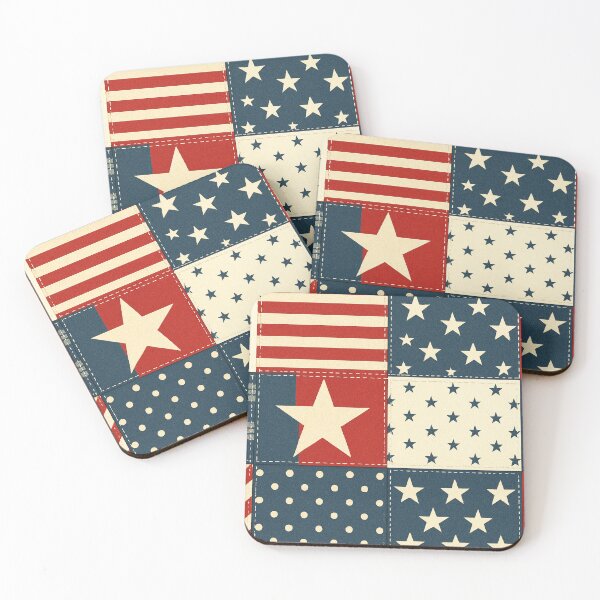 Item preview, Rustic Americana Stars and Stripes Patchwork designed and sold by SassyArtistry.