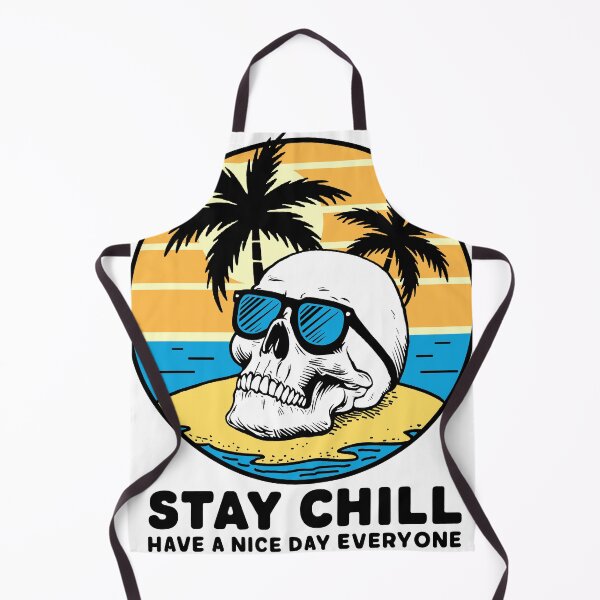 Item preview, Stay Chill Desert Island Skull designed and sold by Traveldrawings.