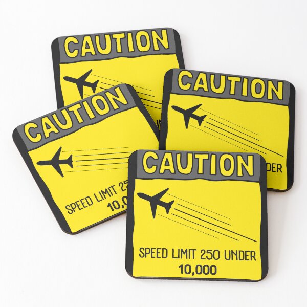 Item preview, Warning sign caution speed limit 250 under 10.000 flight crew edition Caution sign designed and sold by HumansStuck12.