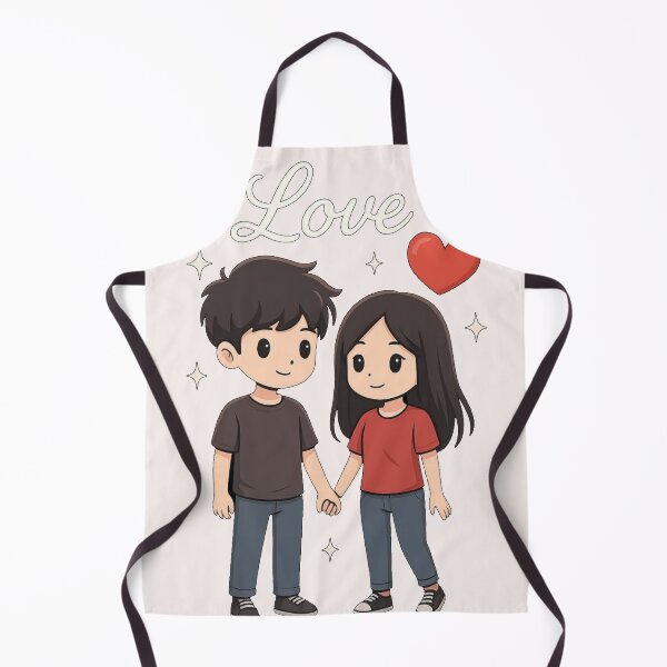 Item preview, Cute Couple in Love Holding Hands T-Shirt | Romantic Cartoon Valentine’s Day Gift | Anniversary Boyfriend Girlfriend Shirt designed and sold by KDesignCrafts.