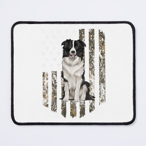 Item preview, Camo American Flag Border Collie 4th Of July USA 		 designed and sold by datschrukiahj.