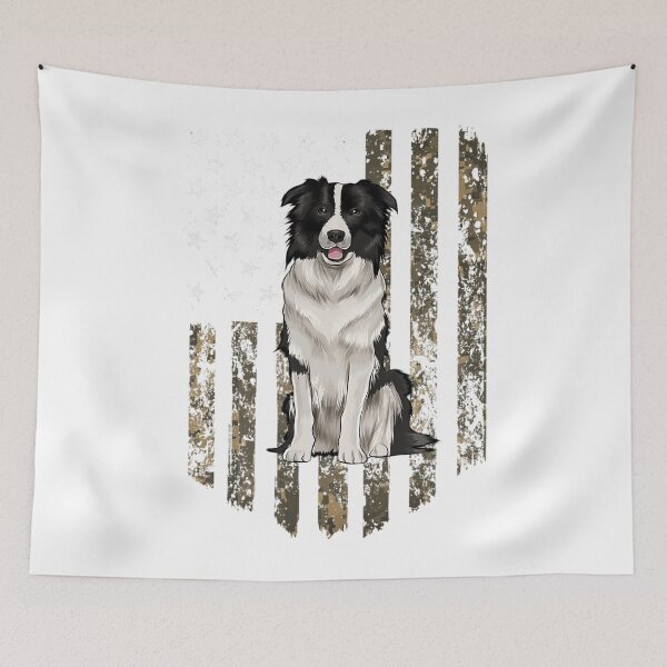 Item preview, Camo American Flag Border Collie 4th Of July USA 		 designed and sold by datschrukiahj.