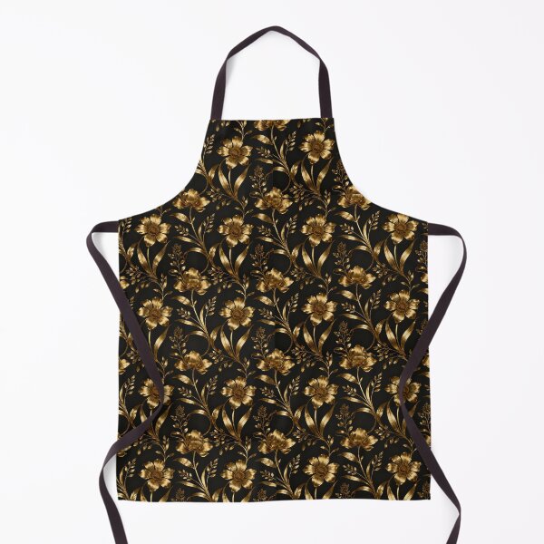 Item preview, Golden and black floweral pattern designed and sold by Chirayu1111.