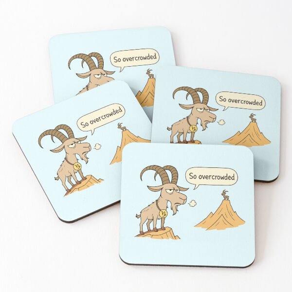 Item preview, So Overcrowded – Sighing Capricorn Cartoon designed and sold by D - Magic.