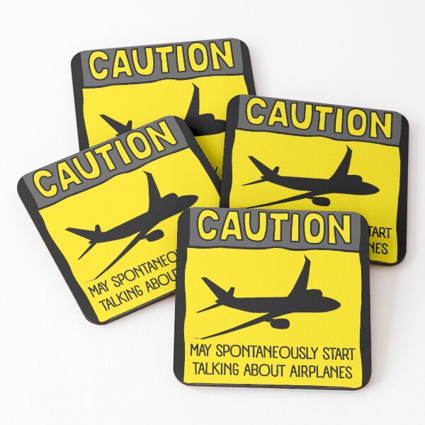 Item preview, Warning sign caution may spontaneously start talking about airplanes funny aviator vibes sign designed and sold by HumansStuck12.