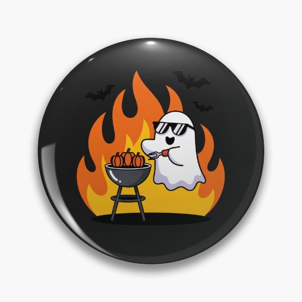 Item preview, Cool BBQ Ghost Party Summer Halloween Kawaii Design designed and sold by ColorSplash123.