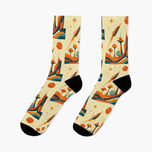 Item preview, Retro Futurism Rocket Over Space City designed and sold by SholoStudio.