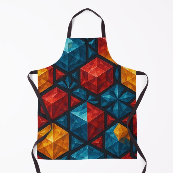 Item preview, Geometric Colorful Crystal Cube Pattern designed and sold by SassyArtistry.