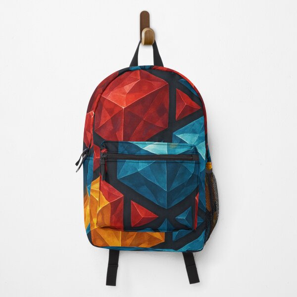 Item preview, Geometric Colorful Crystal Cube Pattern designed and sold by SassyArtistry.